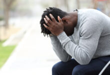 Depressed man