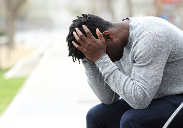 Depressed man