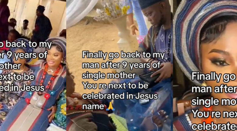 lady marries babydaddy